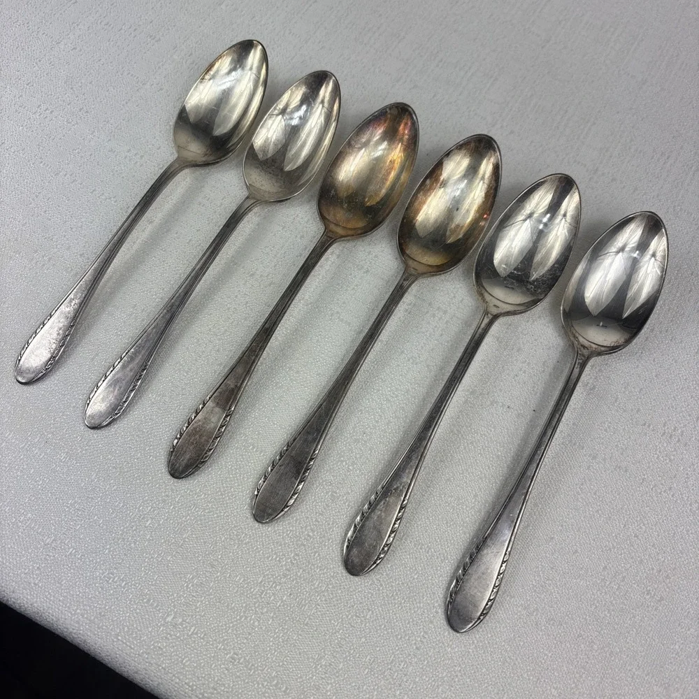 Vintage International Holmes‎ & Edwards FIRST LADY Dinner Soup Spoons Set Of 6